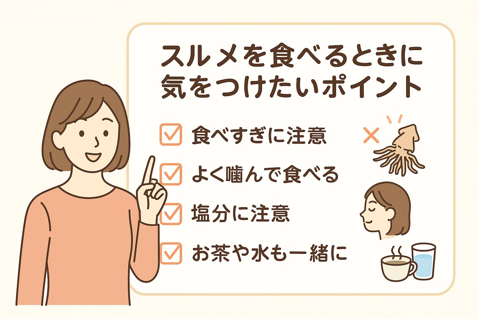 スルメを食べるときに気をつけたいポイント