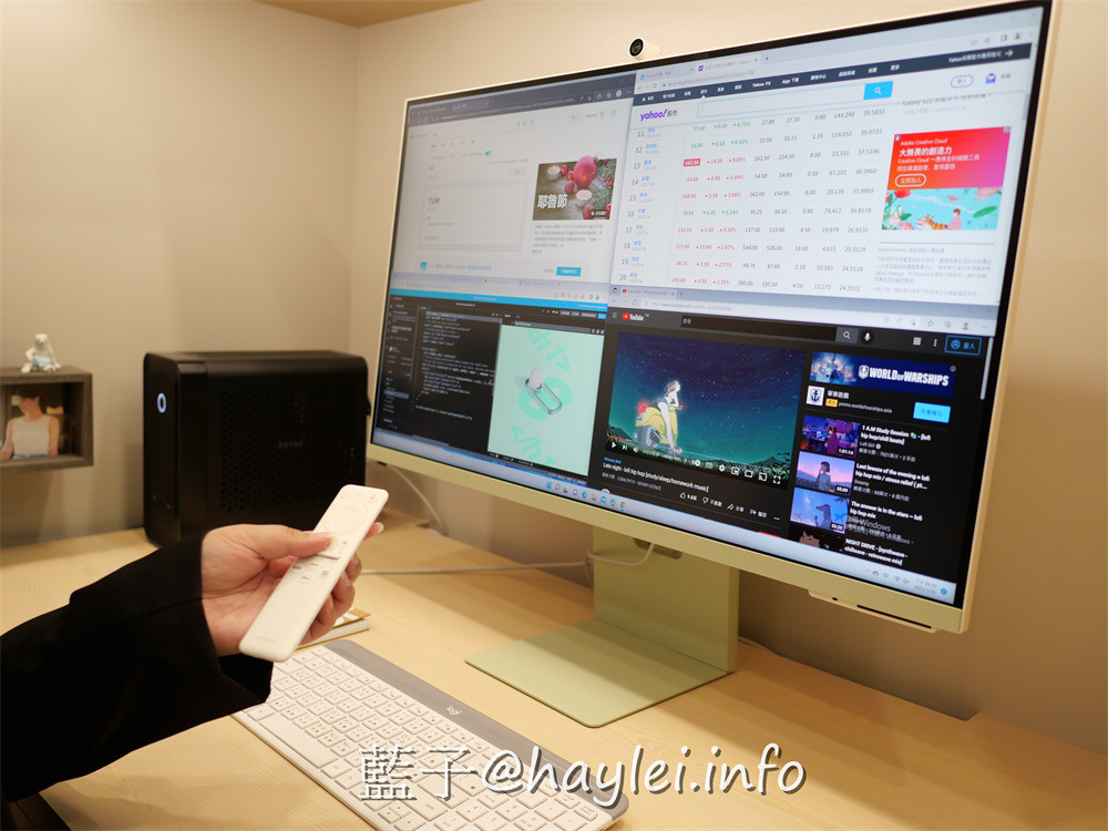 台灣三星/Samsung Smart Monitor M8-多色超薄機身時尚美觀，內建可拆式磁吸視訊攝影機、視訊軟體、串流影音，方便實現遠端辦公、視訊通話、居家娛樂功能，適合喜歡追求高智能家居環境者，可隨居家氛圍選擇柔美色系呼應室內裝潢~3C生活/螢幕顯示器推薦/智慧家電/藍子愛分享 3C相關 國內旅遊 攝影 民生資訊分享 