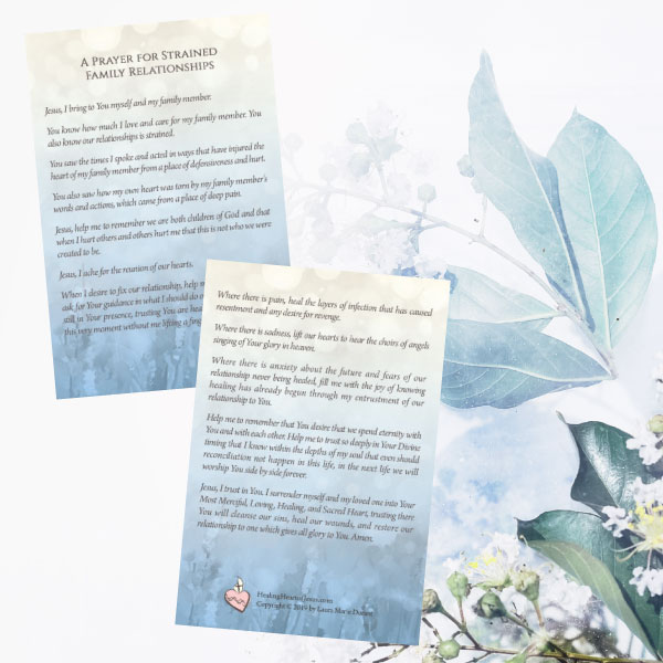 A Prayer For Strained Family Relationships Healing Heart Of Jesus