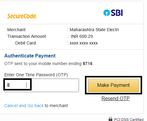 Pay online electricity bill
