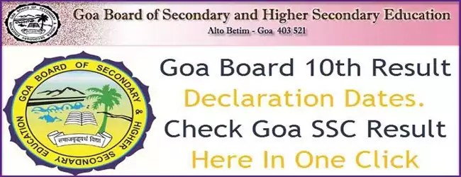 Goa Board 10th Result Dates