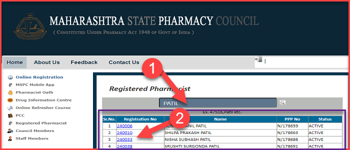 How To Find Registered Pharmacist Registration Details Online. 3 registered pharmacist list me apna name kaise dekhe