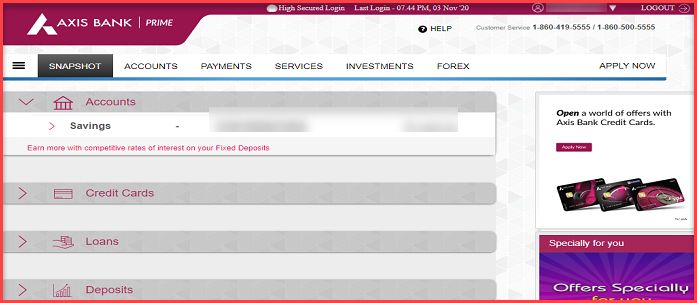 Axis Bank Net Banking Using Registered Mobile Number & mPin. 3 axis bank net banking without login with customer id