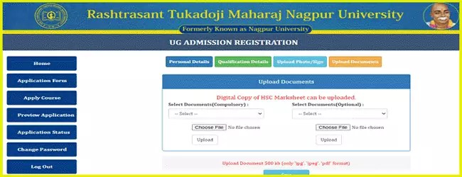 RTMNU Admission 2022-23 UG & PG Admission Process, Online Registration Last Date & Documents. 1 Online-rtmnu-admission-form-details