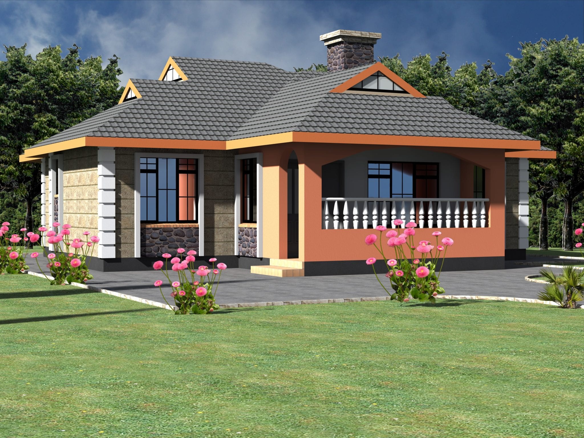 Simple 3 Bedroom House Plan For A Small Family In Kenya – Otosection