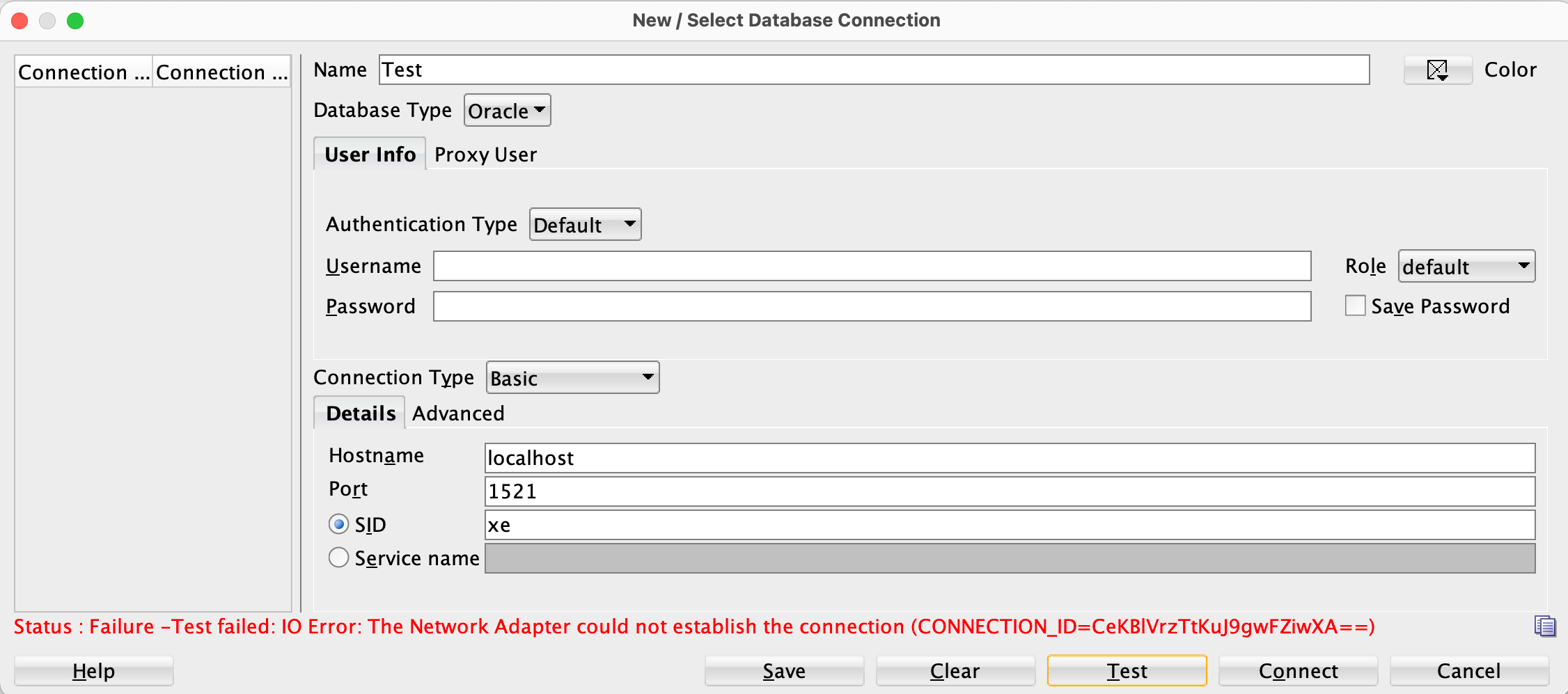 Ошибка oracle the network adapter could not establish the connection