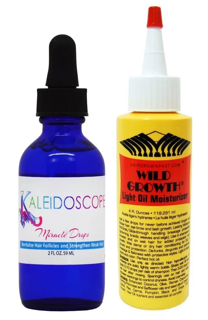 Duo Kaleidoscope Miracle Drop Hair Growth Oil 2oz Wild Growth Oil 4oz Mango Six B M