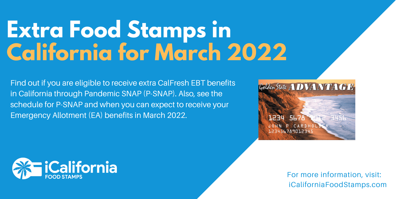 Extra Food Stamps For California March 2022 California Food Stamps Help