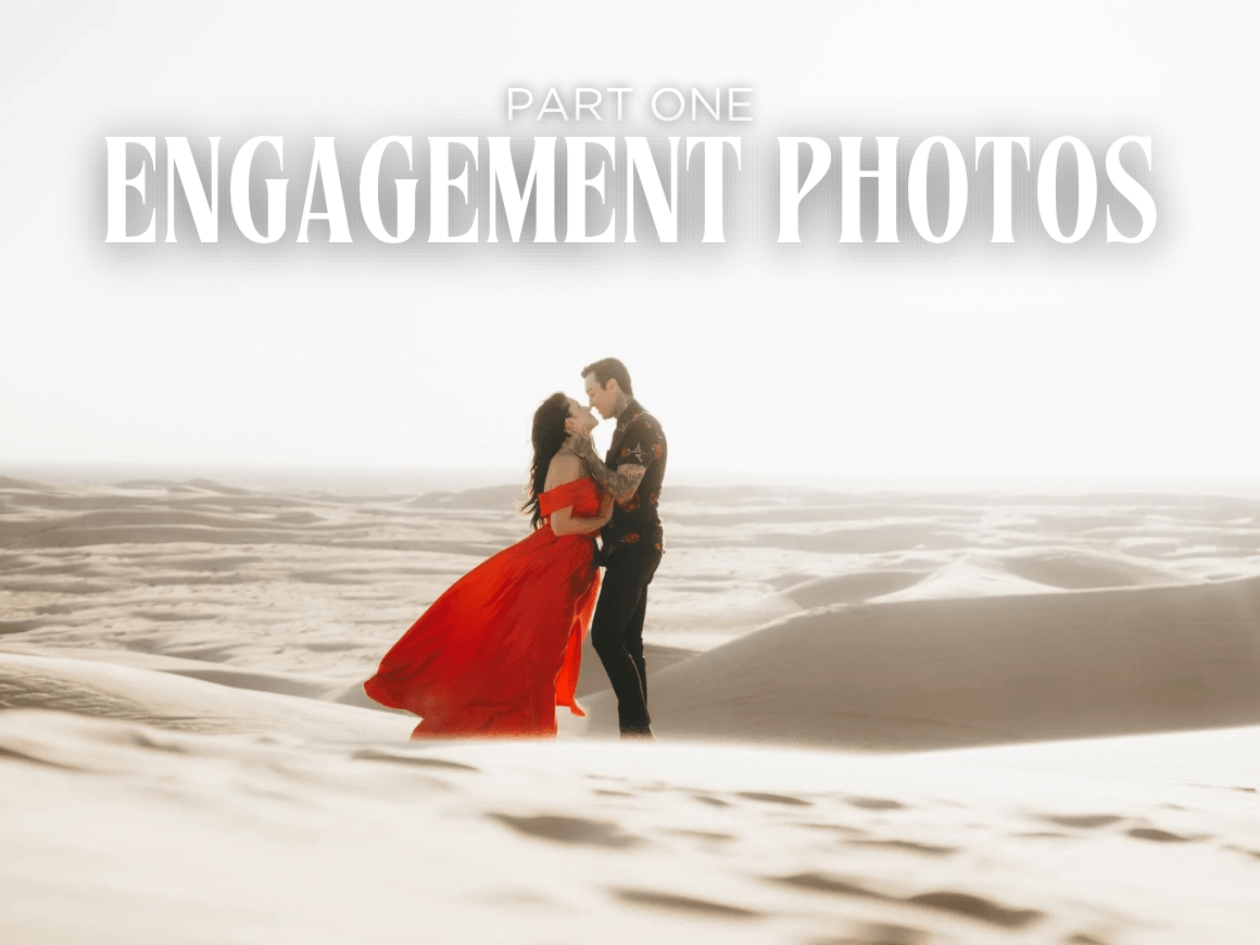 Erin & Tony Perry - Engagement Photos - Glamis Sand Dunes - Adam Elmakias - Red Dress Couples Photoshoot in Sand Dunes Desert