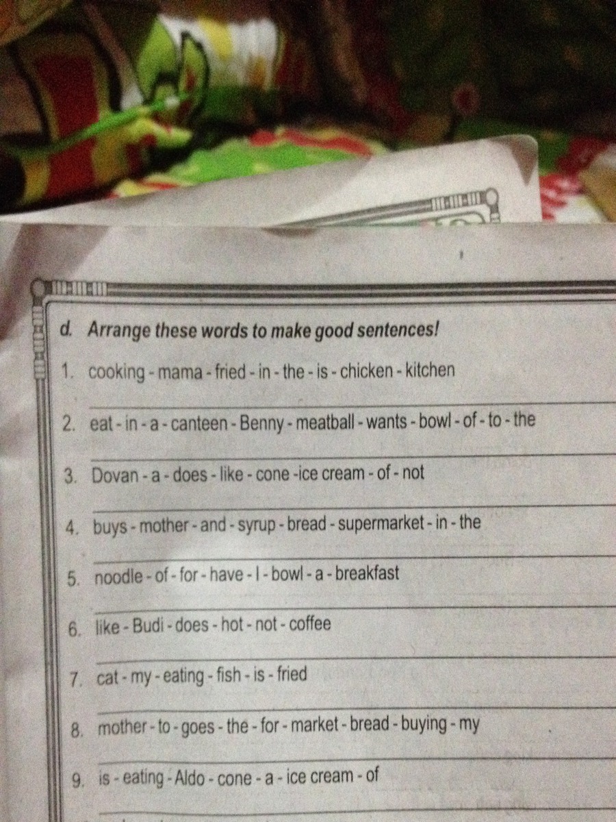Contoh Soal Menyusun Kalimat Acak Bahasa Inggris Dan Jawabannya