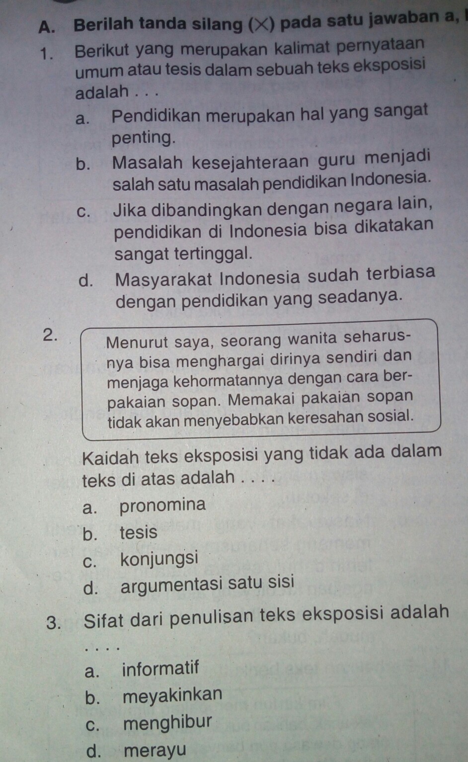 Sifat Dari Penulisan Teks Eksposisi Adalah Terkait Teks Otosection
