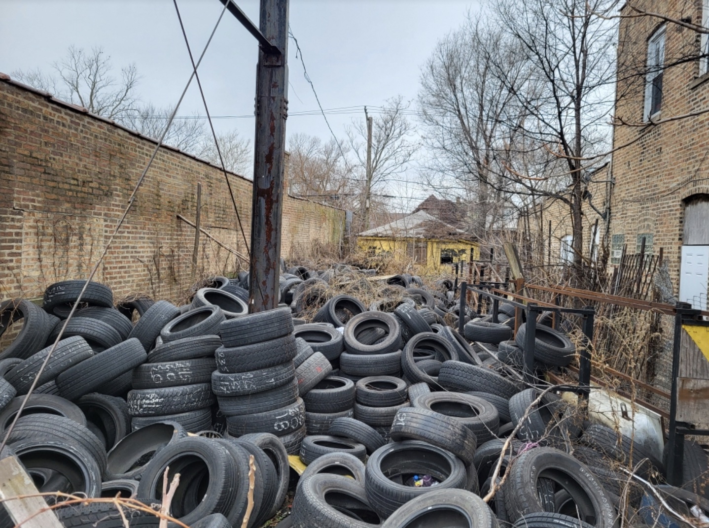 The city of Chicago is suing a Northbrook resident and one of her real estate companies for more than $10 million, alleging they failed for years to clean up a hazardous old tire dump in West Englewood. (Credit: City of Chicago legal exhibit)