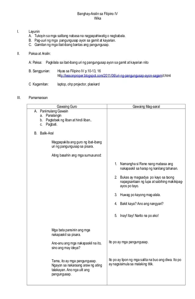 Lesson Plan In Filipino Grade 3 Pang Uri Filipino Worksheets For Images lesson-plan-in-filipino-grade-3-pang-uri-filipino-worksheets-for-images