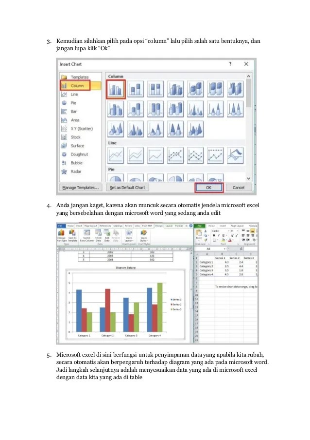 Cara Membuat Diagram Batang Pada Microsoft Word Otosection