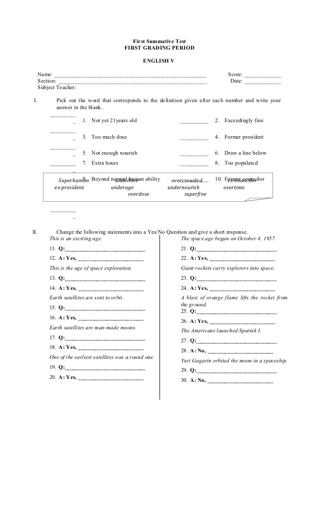 Grade 1 3rd Quarter Summative Test No 3 With Answer Key Modules 1399