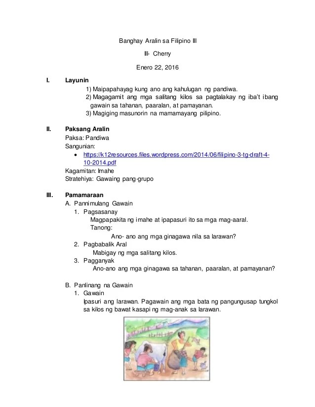 Lesson Plan In Filipino Grade 1 Pandiwa Lesson Plan In Filipino Grade lesson-plan-in-filipino-grade-1-pandiwa-lesson-plan-in-filipino-grade