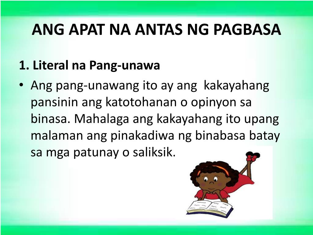 Halimbawa Ng Persepsyon O Pagkilala Sa Pagbasa Maikling Kwentong