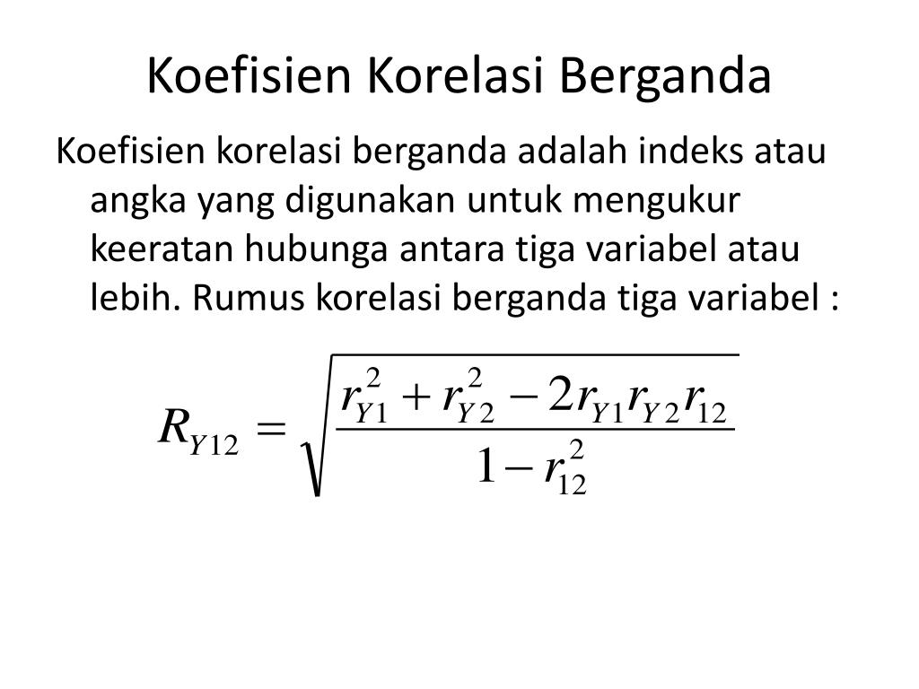 Menghitung Koefisien Determinasi Dan Korelasi Linear Berganda Secara