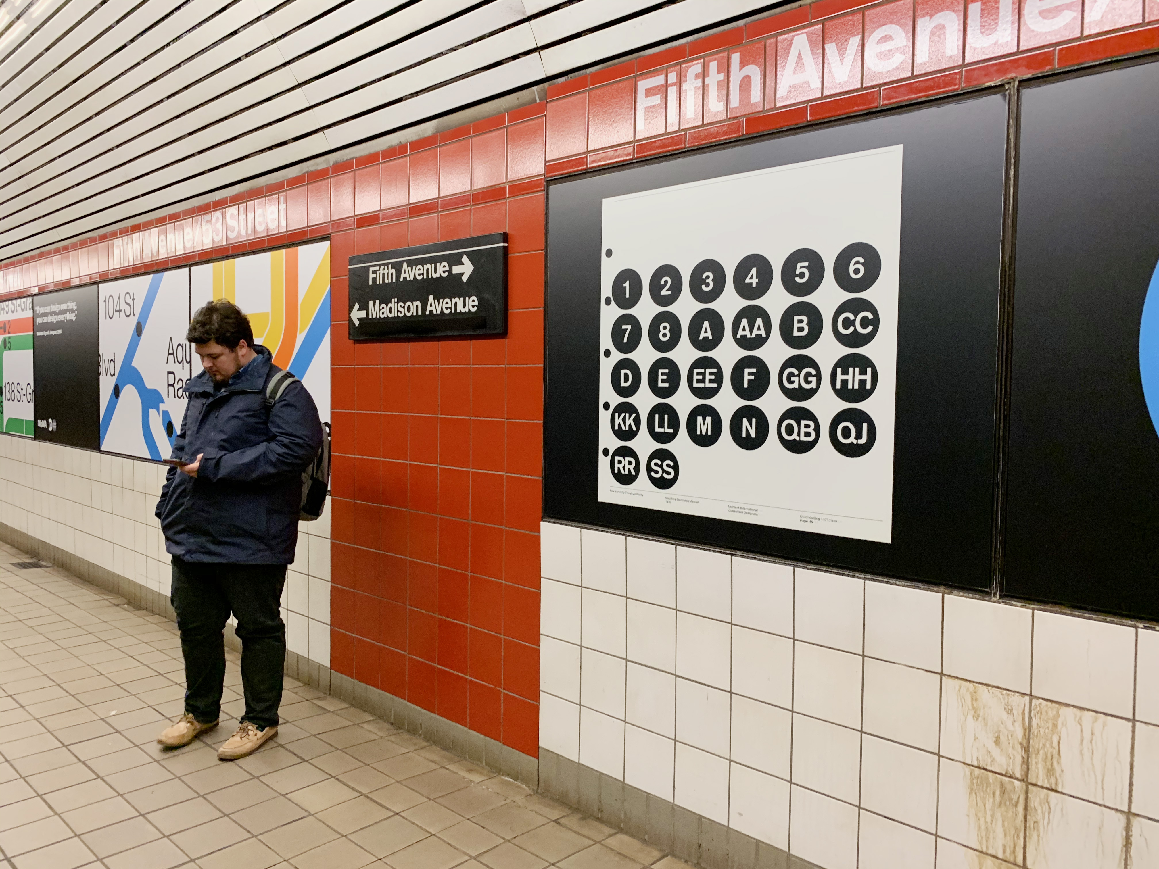 See The Evolution Of NYC Subway Graphic Design In Midtown Station Installation - Gothamist