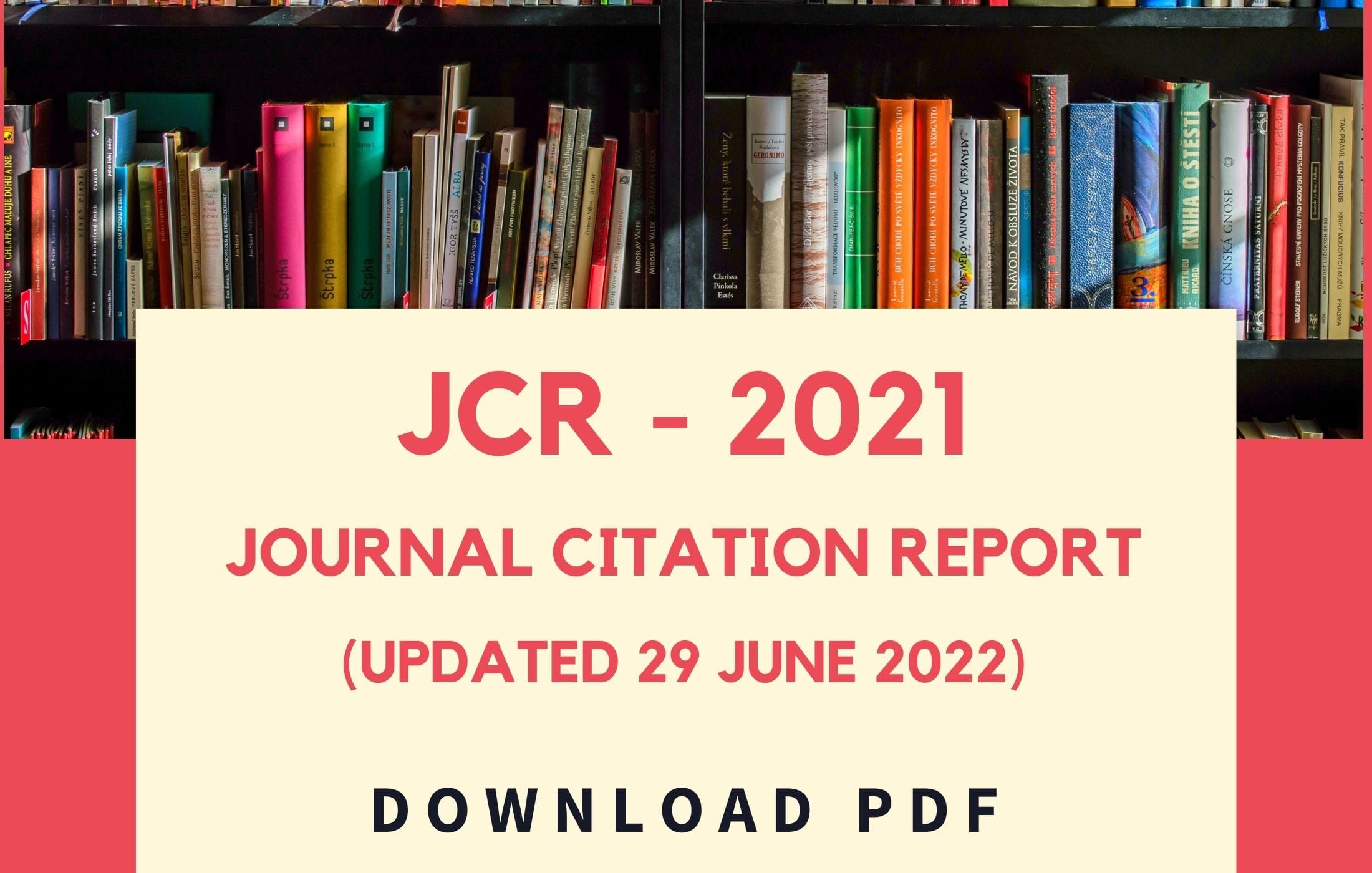 Updated 2022 Journal Impact Factor 2021 Jcr Web Of Science Pdf Journal Impact Factor