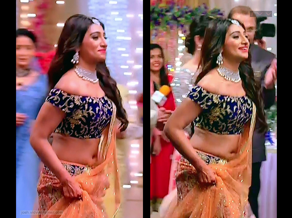 Mohena Singh Desi Tv Actress Hot Lehenga Choli Serial Caps Indiancelebblog Com