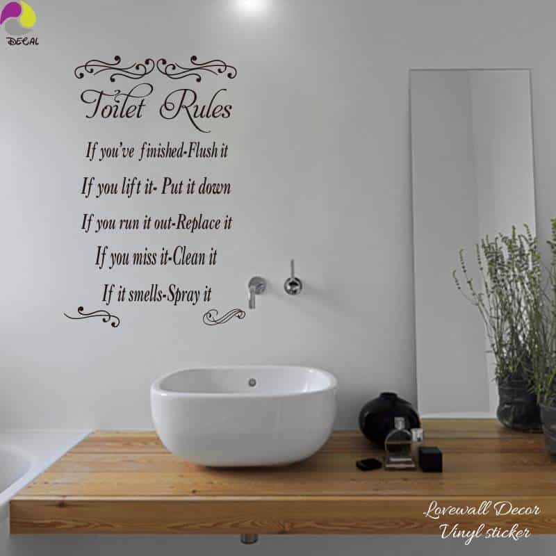 http://ineedaclean.com Toilet Rules Wall Stickers New Arrivals Bathroom Shop cb5feb1b7314637725a2e7: Black|Blue|Brown|chocolate|dark blue|gold|green|grey|light blue|light green|light grey|light purple|mint|nude|Purple|Red|Silver|soft pink|Yellow|Orange|Pink|white I Need A Clean http://ineedaclean.com/the-clean-store/toilet-rules-wall-sticker/