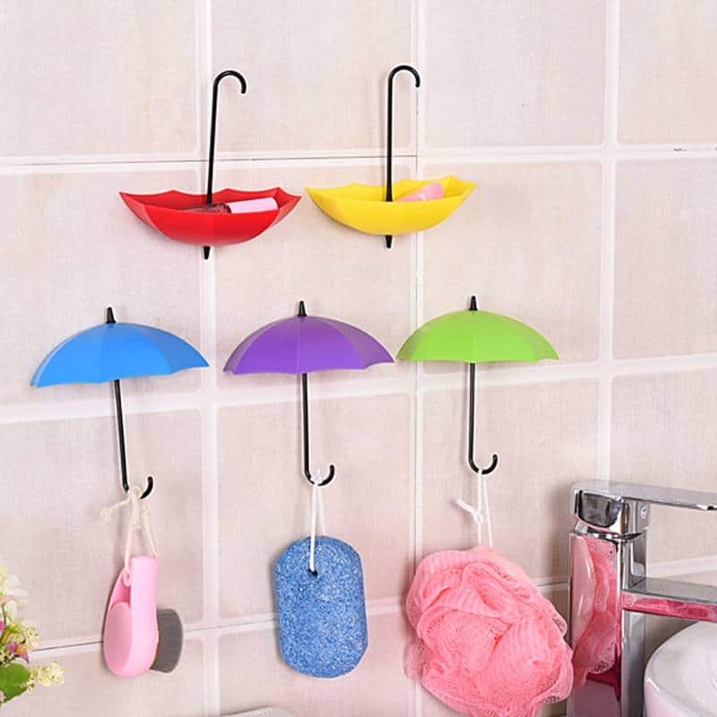 http://ineedaclean.com Creative Colorful Umbrella Shaped Hooks For Bathroom Accessories New Arrivals Bathroom Shop cb5feb1b7314637725a2e7: Green, Blue, Purple|Red, Yellow, Orange|Red, Yellow, Pink I Need A Clean http://ineedaclean.com/the-clean-store/creative-colorful-umbrella-shaped-hooks-for-bathroom-accessories/