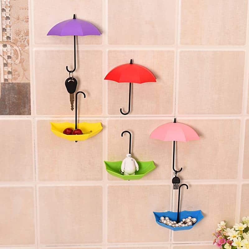 Colorful Bathroom Hooks Umbrella Shaped