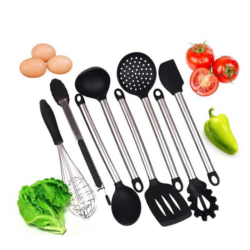 http://ineedaclean.com Black Stainless Steel Kitchen Utensils Set New Arrivals Kitchen Tools cb5feb1b7314637725a2e7: Black I Need A Clean http://ineedaclean.com/the-clean-store/black-stainless-steel-kitchen-utensils-set/