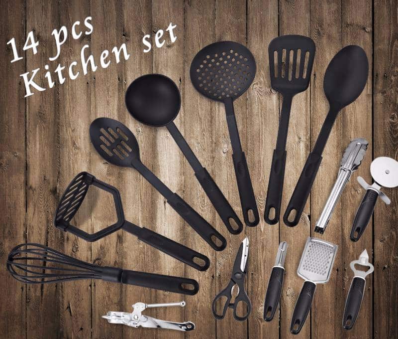 http://ineedaclean.com Non-Stick Kitchen Utensils Set 14 pcs New Arrivals Kitchen Tools Plastic Type: PE I Need A Clean http://ineedaclean.com/?post_type=product&p=1003046