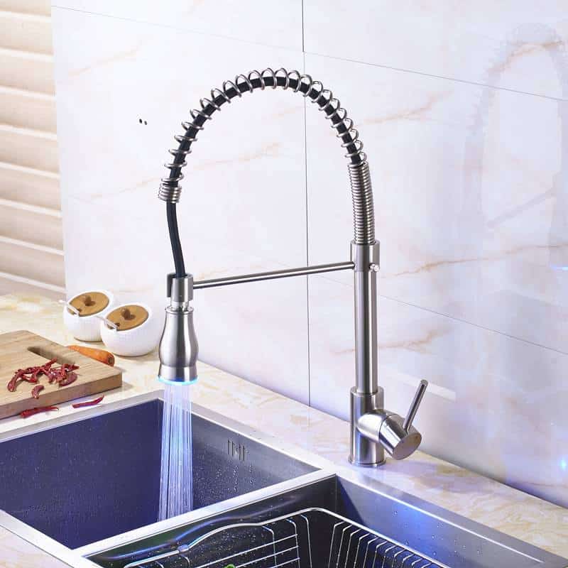 http://ineedaclean.com Universal LED Kitchen Faucets Single Handle Taps Kitchen Shop Kitchen Faucets I Need A Clean http://ineedaclean.com/?post_type=product&p=1003525