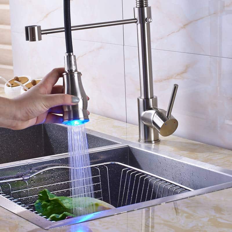 http://ineedaclean.com Universal LED Kitchen Faucets Single Handle Taps Kitchen Shop Kitchen Faucets I Need A Clean http://ineedaclean.com/?post_type=product&p=1003525