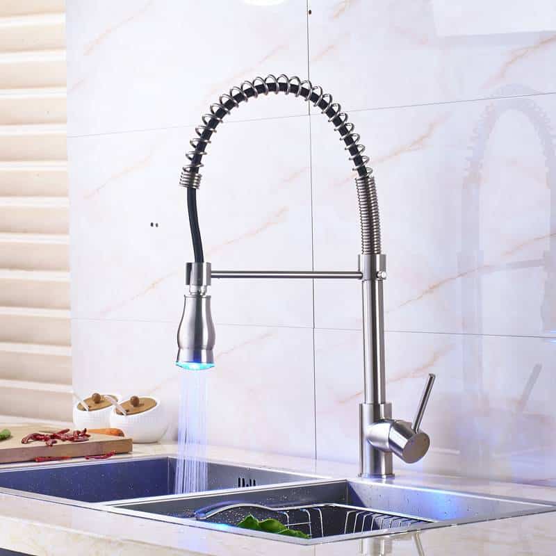 http://ineedaclean.com Universal LED Kitchen Faucets Single Handle Taps Kitchen Shop Kitchen Faucets I Need A Clean http://ineedaclean.com/?post_type=product&p=1003525