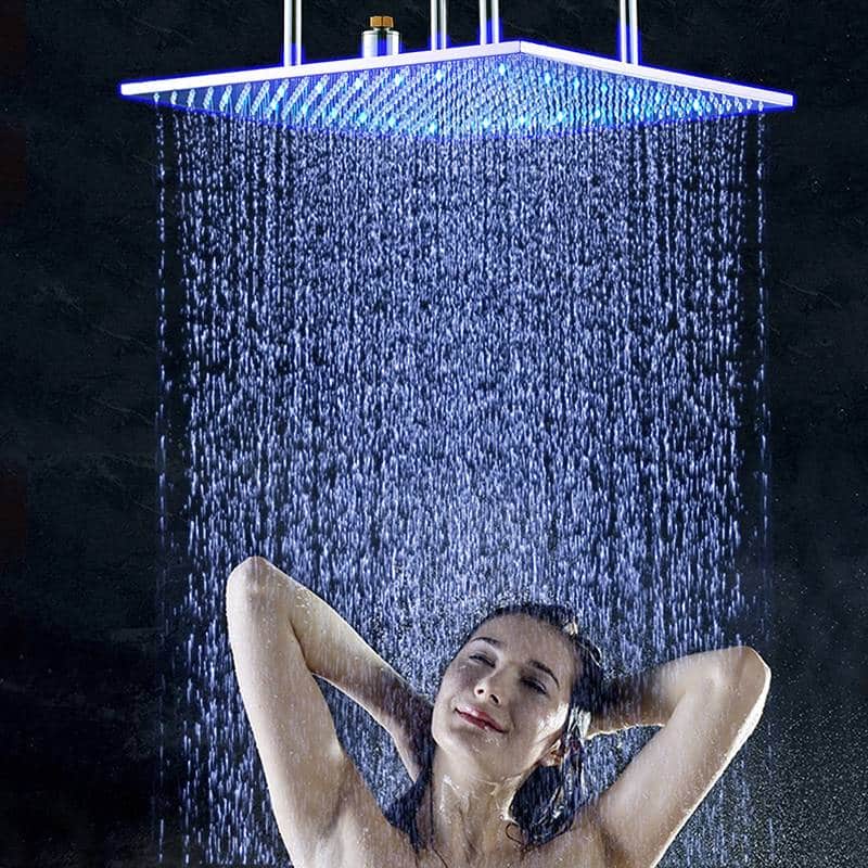 http://ineedaclean.com Chrome LED 20 inch Bathroom Faucets Head Shower Bathroom Shop Bathroom Faucets I Need A Clean http://ineedaclean.com/the-clean-store/chrome-led-20-inch-bathroom-faucets-head-shower/