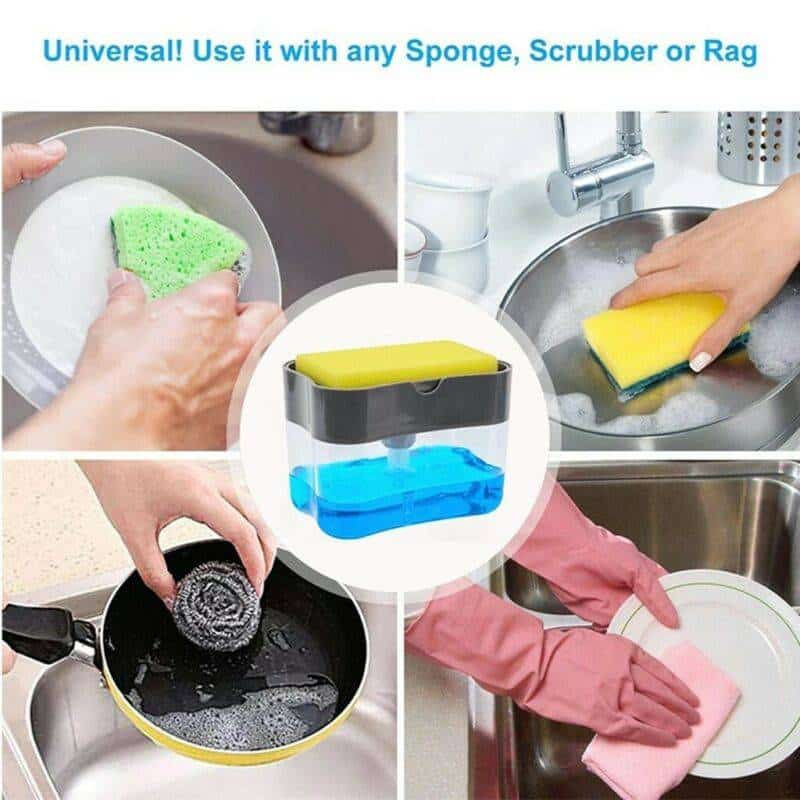 http://ineedaclean.com Dish Soap Dispenser for Kitchen,Liquid Soap Dispenser,Kitchen Soap Dispenser with Sponge Holder,Sponge Caddy,Soap Pump Dispenser Kitchen Accessories New Arrivals Cleaning Supplies cb5feb1b7314637725a2e7: Black|Silver I Need A Clean http://ineedaclean.com/the-clean-store/dish-soap-dispenser-for-kitchenliquid-soap-dispenserkitchen-soap-dispenser-with-sponge-holdersponge-caddysoap-pump-dispenser/