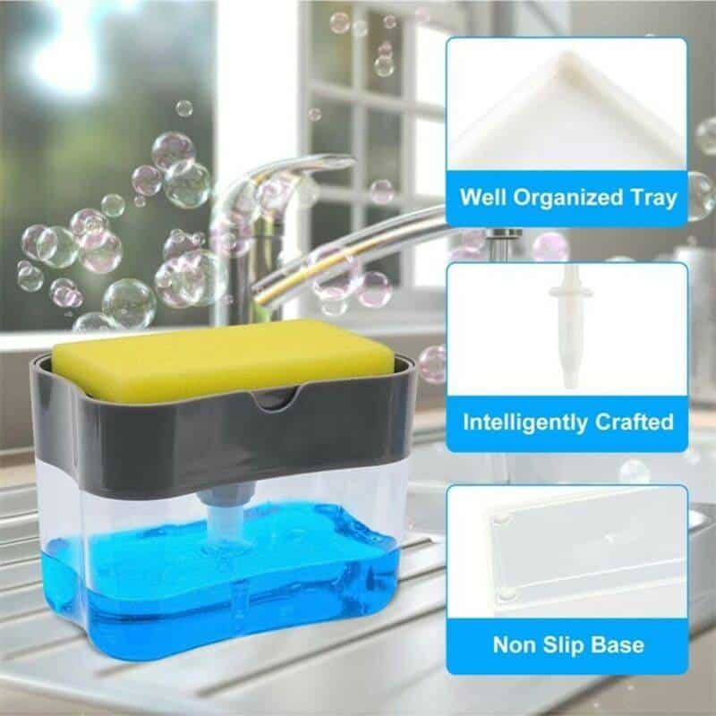 http://ineedaclean.com Dish Soap Dispenser for Kitchen,Liquid Soap Dispenser,Kitchen Soap Dispenser with Sponge Holder,Sponge Caddy,Soap Pump Dispenser Kitchen Accessories New Arrivals Cleaning Supplies cb5feb1b7314637725a2e7: Black|Silver I Need A Clean http://ineedaclean.com/the-clean-store/dish-soap-dispenser-for-kitchenliquid-soap-dispenserkitchen-soap-dispenser-with-sponge-holdersponge-caddysoap-pump-dispenser/