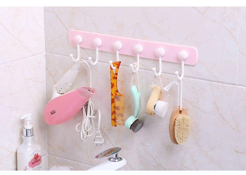 http://ineedaclean.com Sticky Kitchen or Bathroom Wall Hanging Rack with Hooks New Arrivals cb5feb1b7314637725a2e7: Blue|Gray|green|Pink I Need A Clean http://ineedaclean.com/the-clean-store/sticky-kitchen-or-bathroom-wall-hanging-rack-with-hooks/