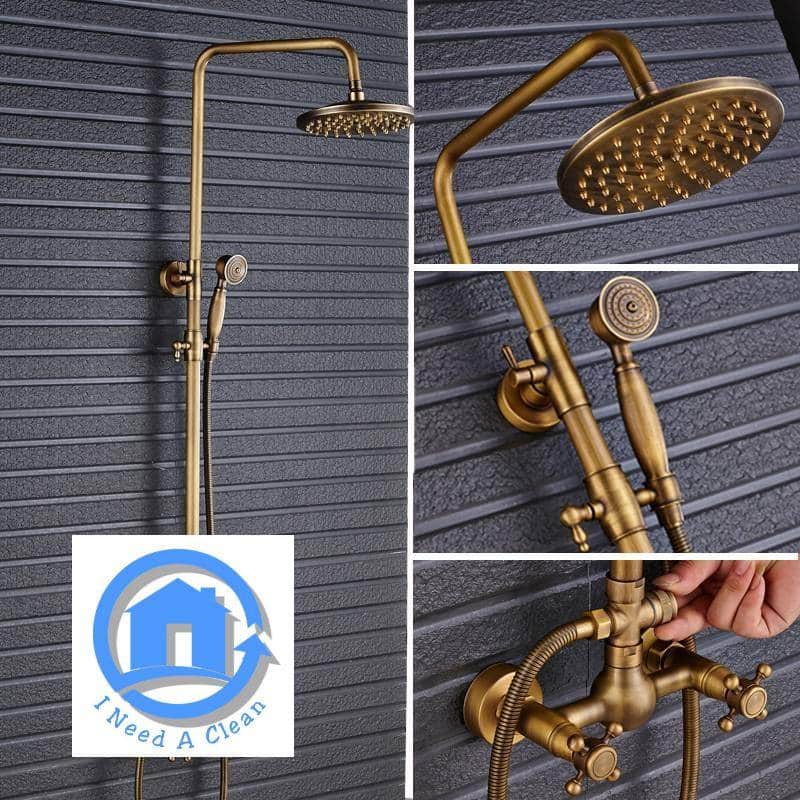 http://ineedaclean.com Royal Vintage Full Shower Set Bathroom Shop Bathroom Faucets Top Rated Faucets cb5feb1b7314637725a2e7: Antique with Shelf I Need A Clean http://ineedaclean.com/the-clean-store/royal-vintage-full-shower-set/