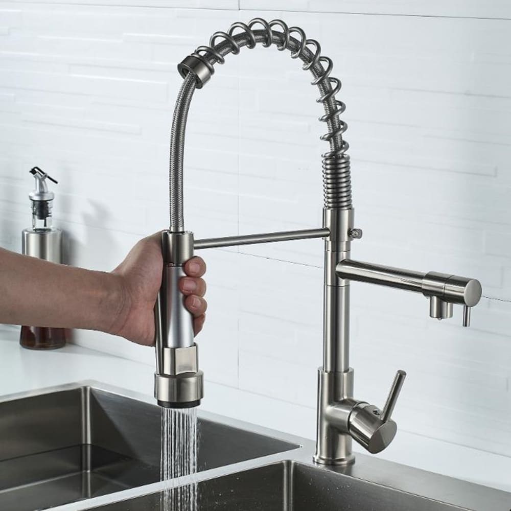 Black Rose Gold Kitchen Faucet Nickel Brushed Spring Pull Down Faucets 2 Functions Stream Spray Hot And Cold Water Mixer Taps Black Rose Gold Kitchen Faucet Nickel Brushed Spring Pull Down Faucets 2 Functions Stream Spray Hot And Cold Water Mixer Taps