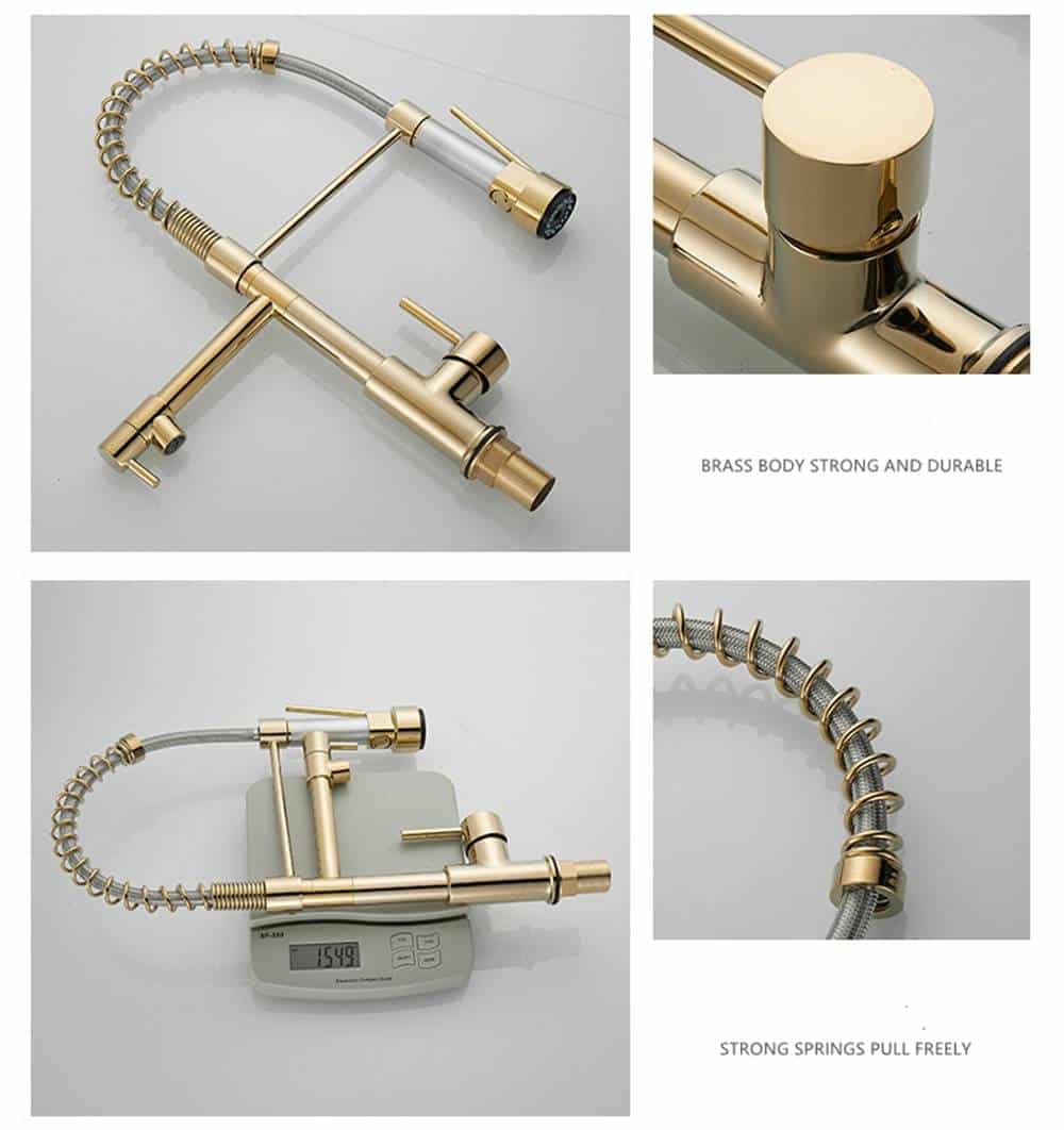 Black Rose Gold Kitchen Faucet Nickel Brushed Spring Pull Down Faucets 2 Functions Stream Spray Hot And Cold Water Mixer Taps Black Rose Gold Kitchen Faucet Nickel Brushed Spring Pull Down Faucets 2 Functions Stream Spray Hot And Cold Water Mixer Taps