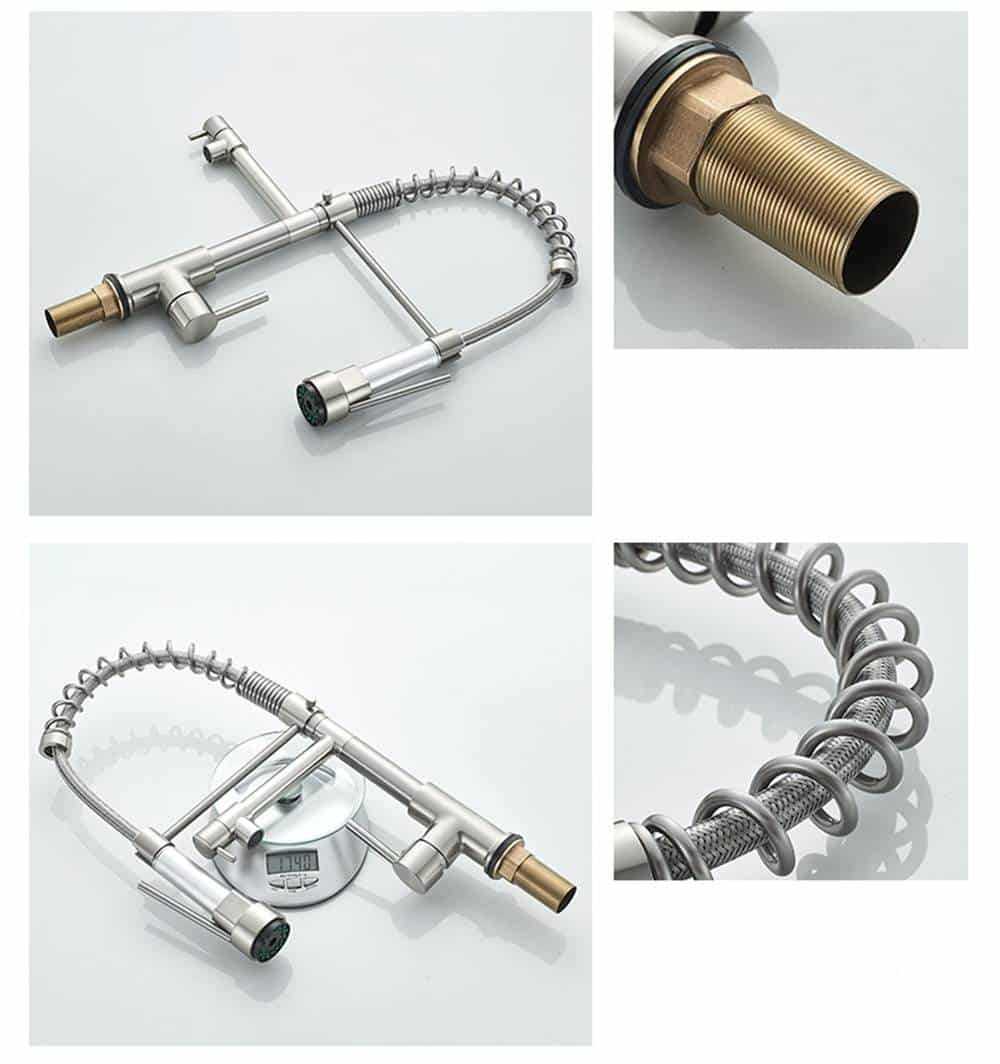 Black Rose Gold Kitchen Faucet Nickel Brushed Spring Pull Down Faucets 2 Functions Stream Spray Hot And Cold Water Mixer Taps Black Rose Gold Kitchen Faucet Nickel Brushed Spring Pull Down Faucets 2 Functions Stream Spray Hot And Cold Water Mixer Taps