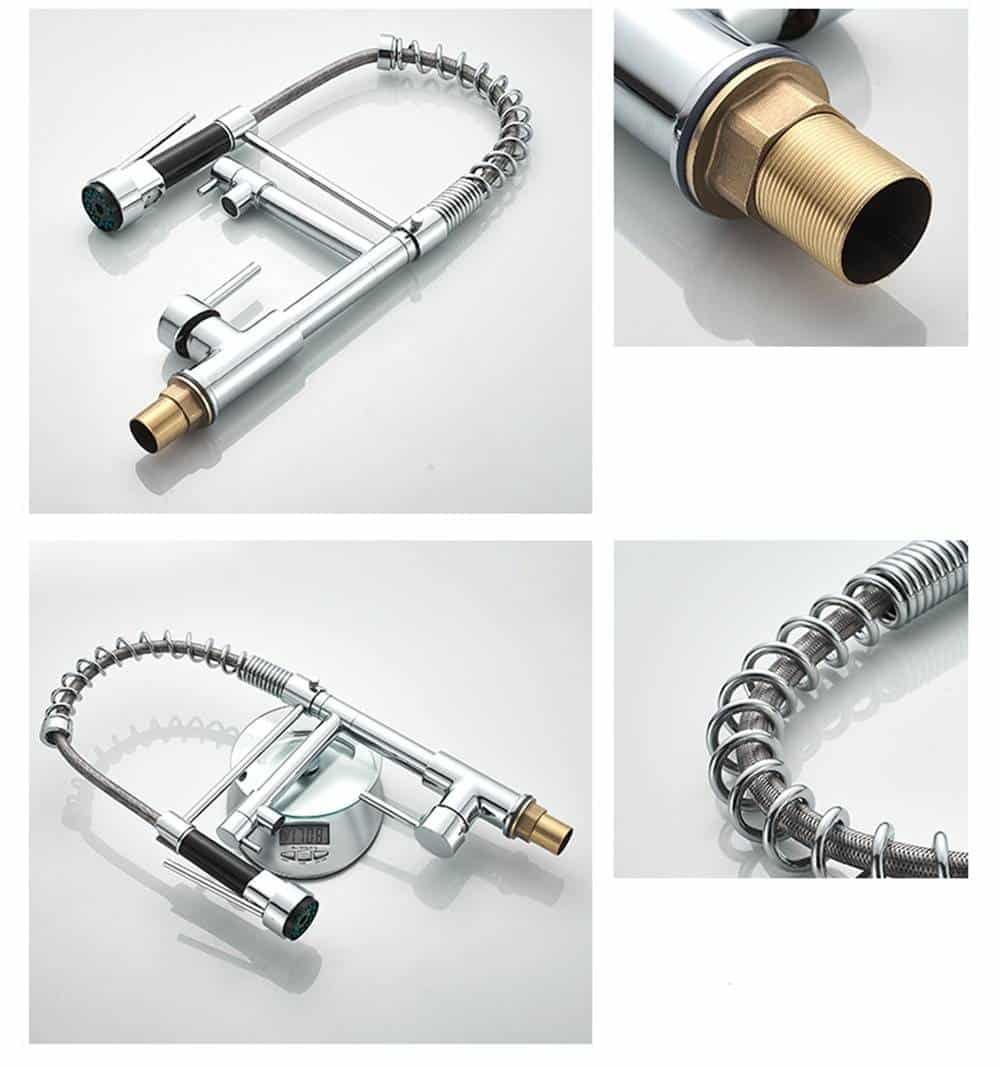 Black Rose Gold Kitchen Faucet Nickel Brushed Spring Pull Down Faucets 2 Functions Stream Spray Hot And Cold Water Mixer Taps Black Rose Gold Kitchen Faucet Nickel Brushed Spring Pull Down Faucets 2 Functions Stream Spray Hot And Cold Water Mixer Taps