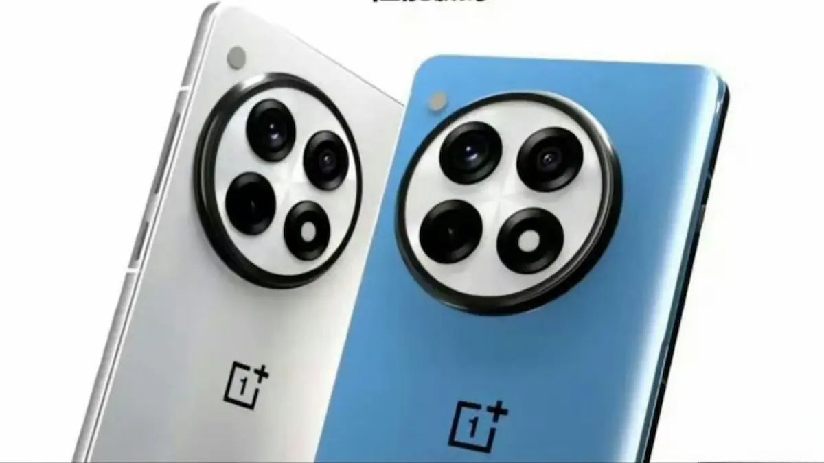 Device Featured in white and Blue color revealing rear new camera housing