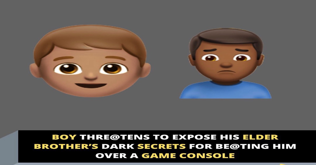 Boy Thre Tens To Expose His Elder Brother S Dark Secrets For Be Ting Him Over A Game Console Instablog9ja