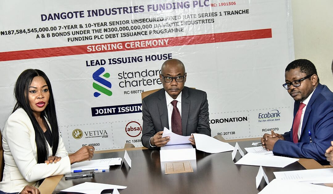DANGOTE INDUSTRIES COMPLETES ISSUANCE OF ₦187.6BN SERIES 1 FIXED RATE SENIOR UNSECURED BOND, MARKING NIGERIA’S LARGEST CORPORATE BOND ISSUANCE