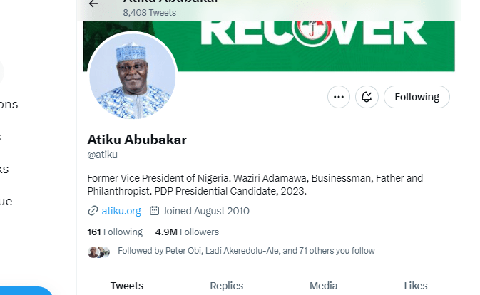 Breaking: Twitter Removes Obi, Tinubu, Atiku Verification Badges