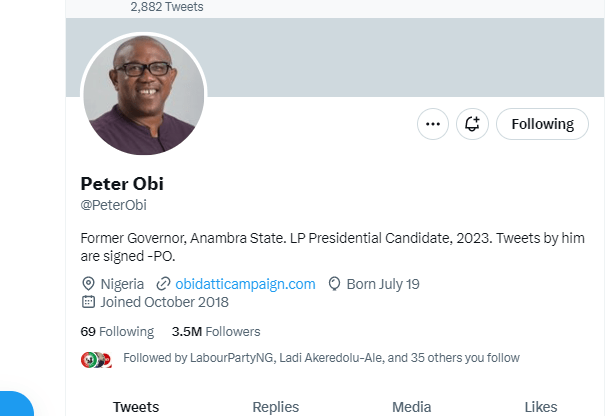 Breaking: Twitter Removes Obi, Tinubu, Atiku Verification Badges