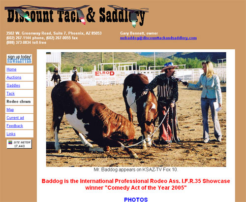Discount Tack and Saddlery website
