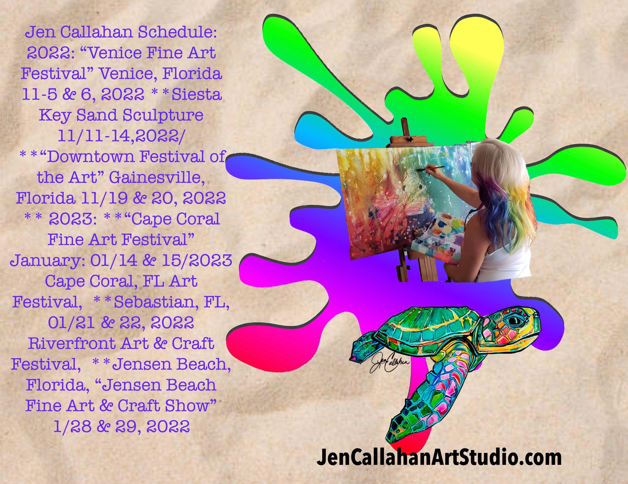 Jen Callahan S Art Show Calendar
