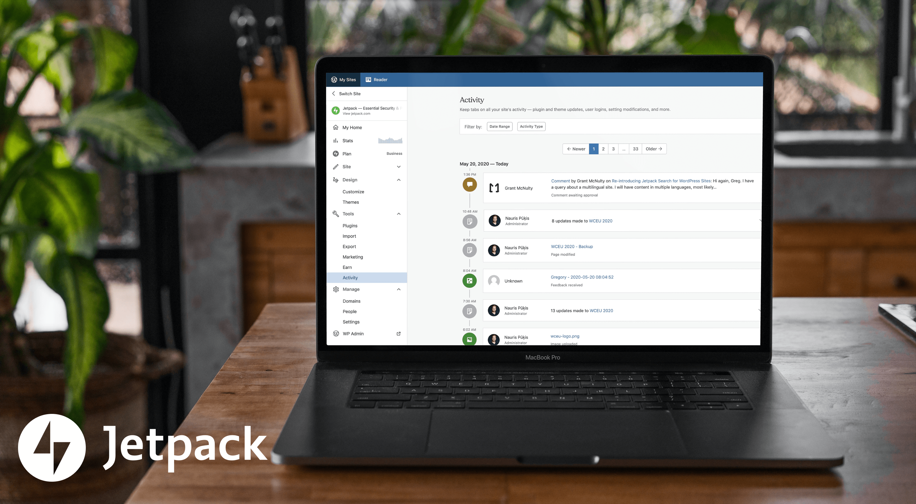 Jetpack activity log benefits